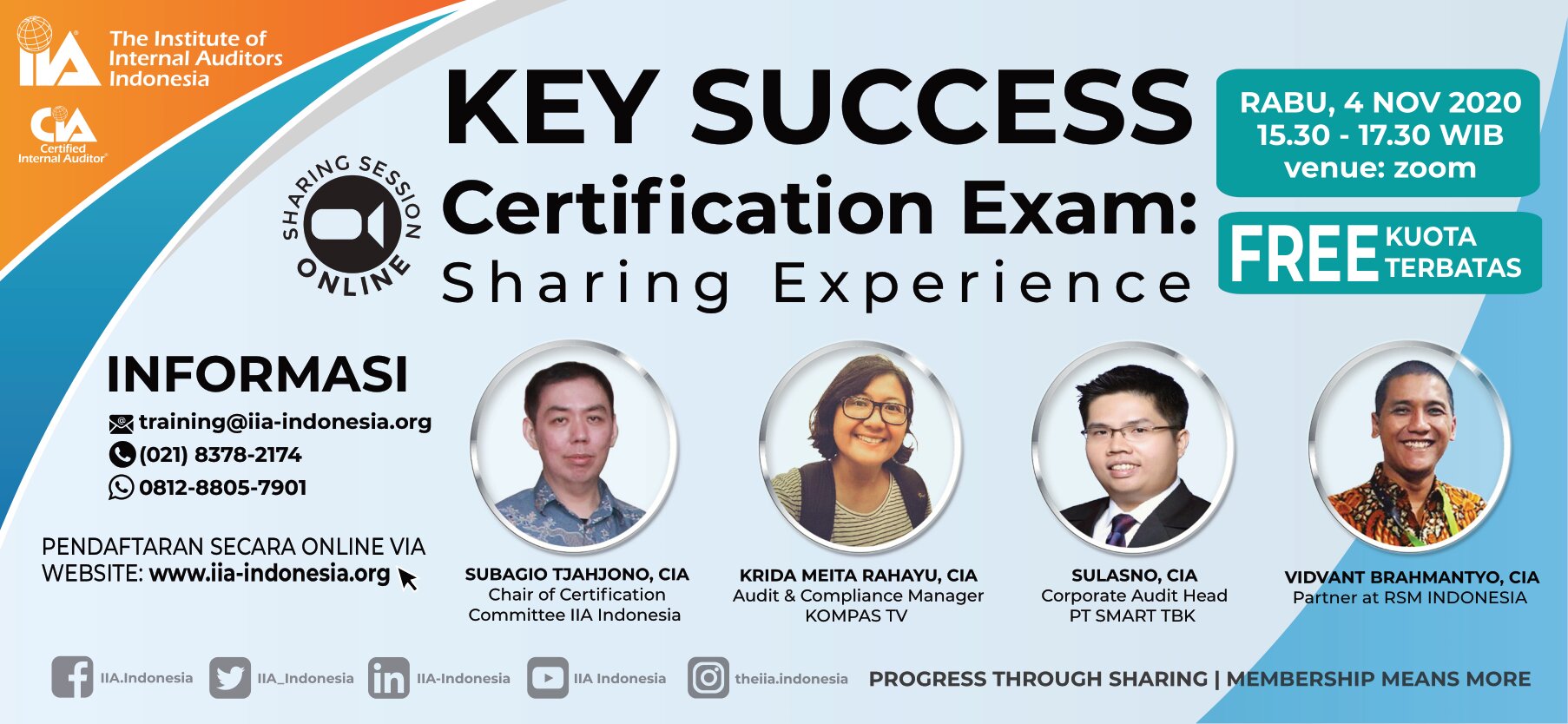 [WEBINAR] Key Success Certification Exam : Sharing Experience