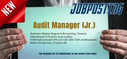 Job Posting: Audit Manager (Jr.) – Bakrie