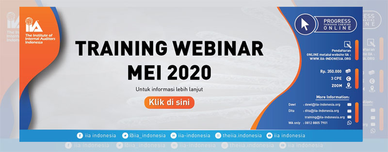 IIA Indonesia Online Training – Training Webinar Registration – May 2020
