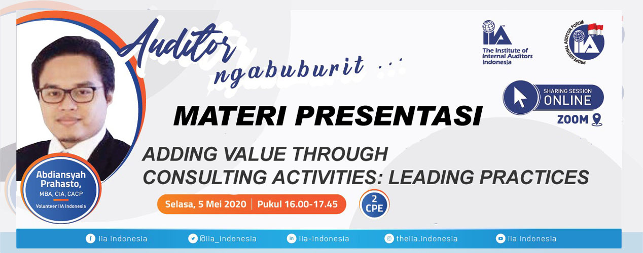 Materi Presentasi Webinar Professional Auditor Forum (PAF) – 05 Mei 2020