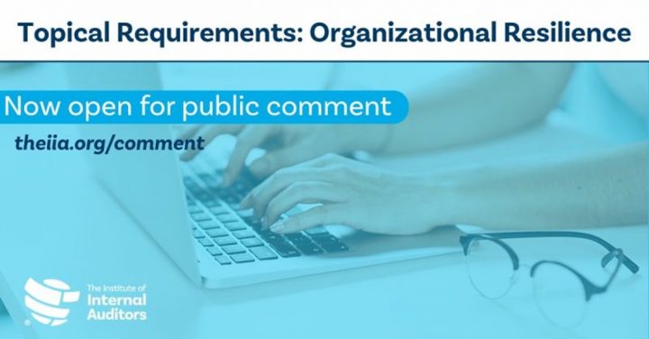 Action Requested: Provide Feedback on the Organizational Resilience Topical Requirement